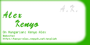 alex kenyo business card